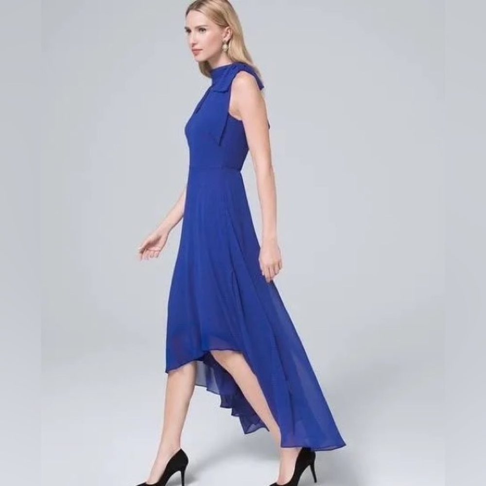 Maxi blue halter dress from WHBM